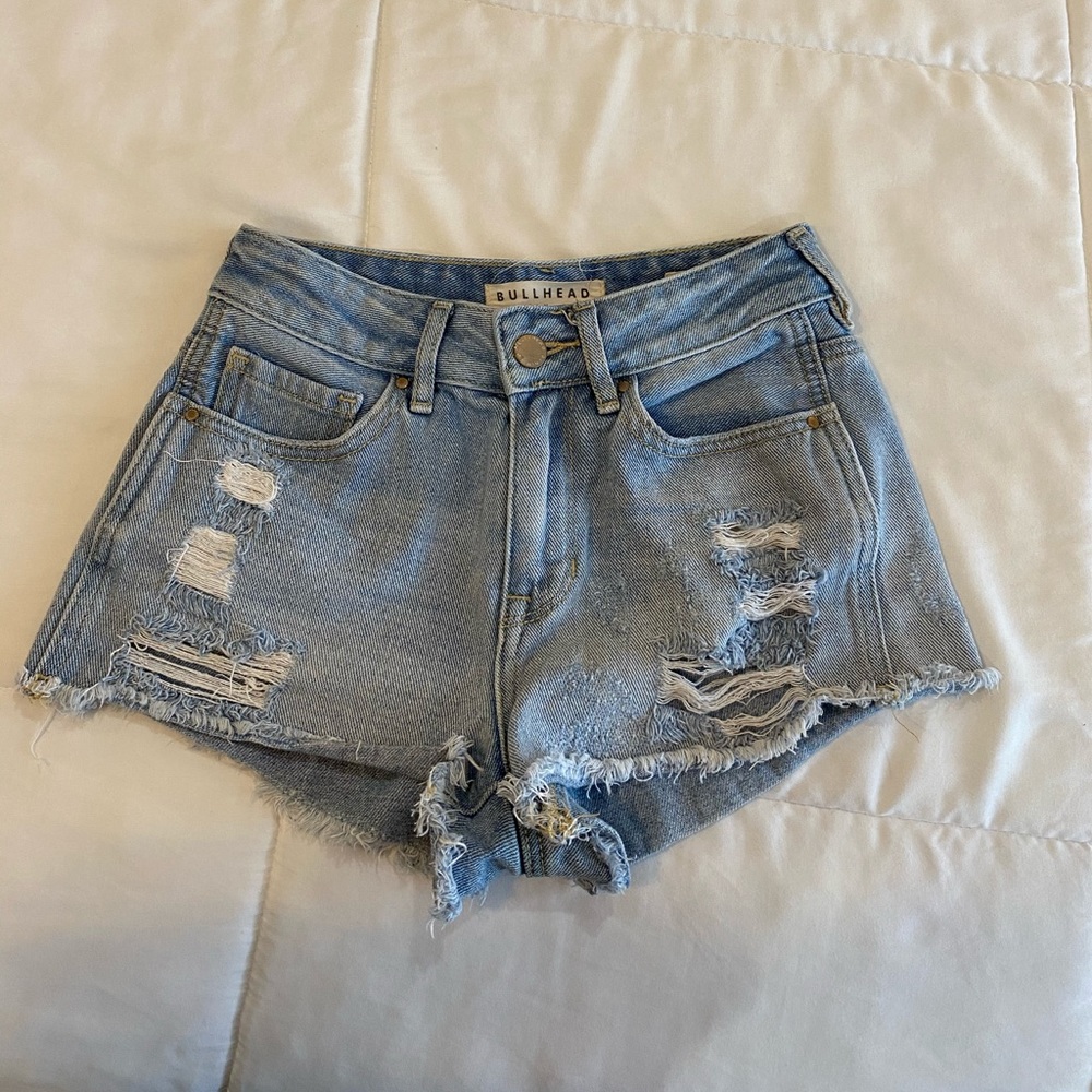 High Rise Denim Shorts
